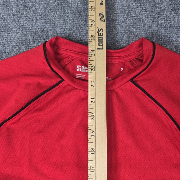 Sports Illustrated Red Long Sleeve Athletic T Shirt Mens Size S Moisture Wicking - Picture 6 of 13